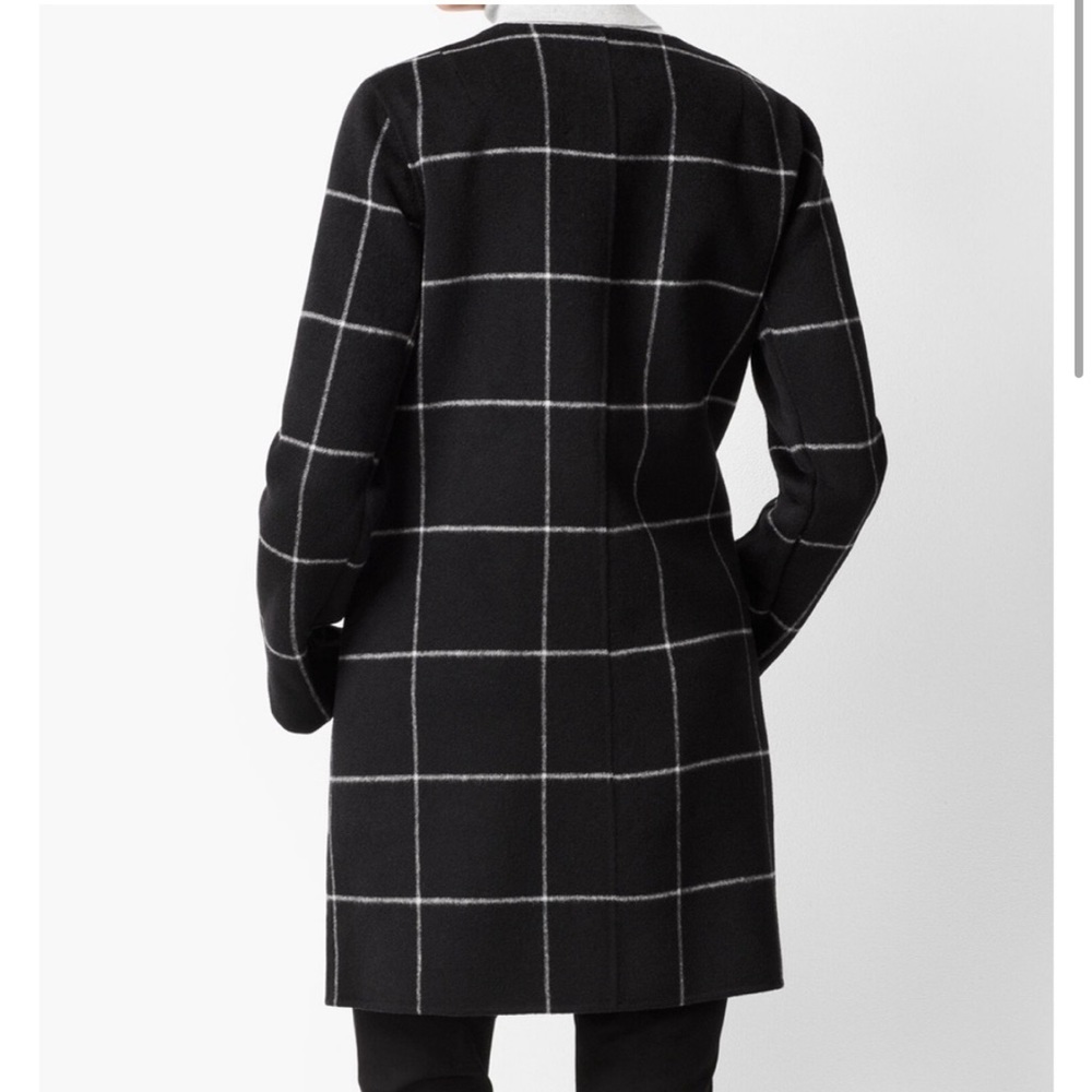 Talbots Nwt Windowpane Black Wool Double Faced Ja… - image 2